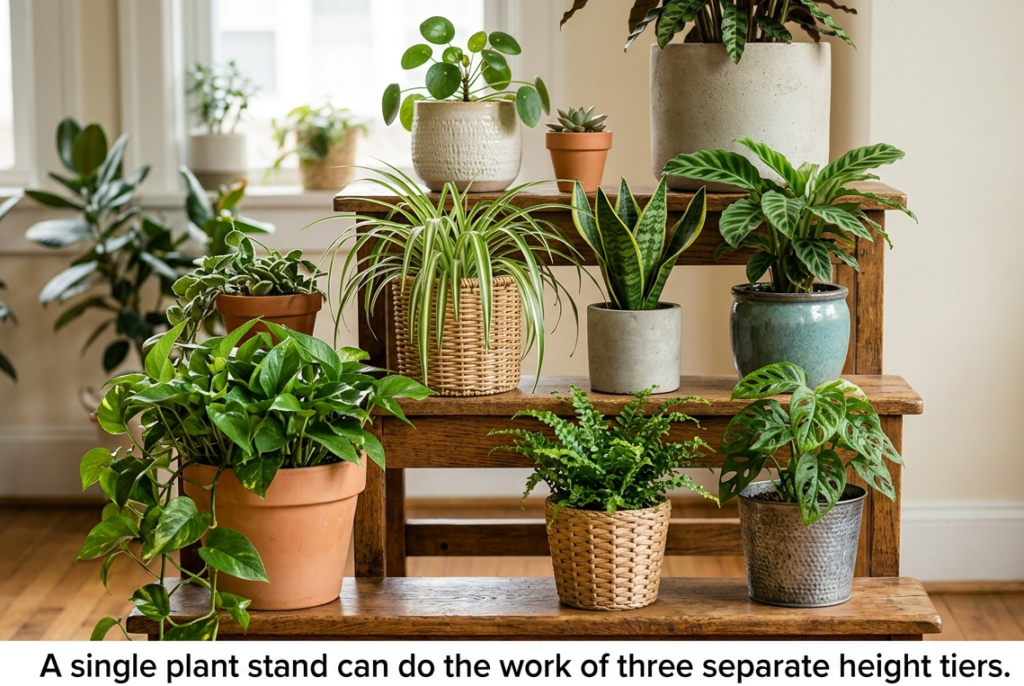 Image showing arrangement of plants according to different heights 